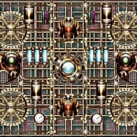 Steampunk pipe background-3