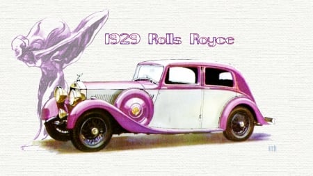 1929 Rolls Royce ad art - Rolls Royce, Rolls Royce wallpaper, Rolls Royce cars, Rolls Royce Desktop background, Rolls Royce Automobile