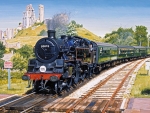 80078 At Corfe Castle Crossing