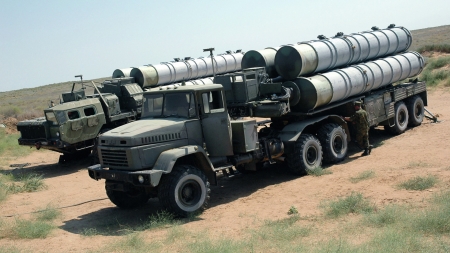 S-300 surface-to-air missile system - s-300, truck, system, missile, military