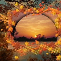 Autumn Sunset Collage