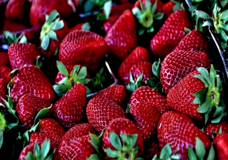 Strawberries - food, strawberries, ripe, red