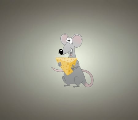 Mouse And Cheese - Mouse, Cheese, Rodent, Grey