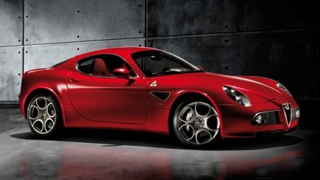 2009 Alfa Romeo 8c Competizione - sport, car, red, 8c competizione, alfa romeo