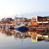 Harbor in Warnemunde, Germany