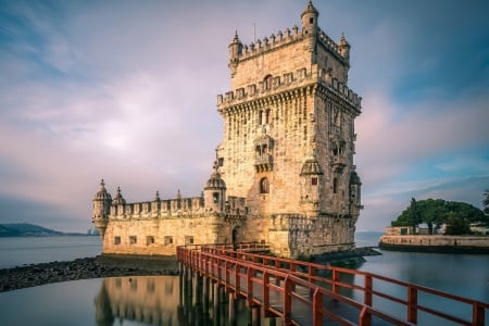 Belem Tower, Portugal - tower, architecture, portugal, water