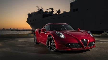 2014 Alfa Romeo 4C - Car, 4C, Red, Alfa Romeo, Sport