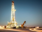 Land Drilling Rig at Night