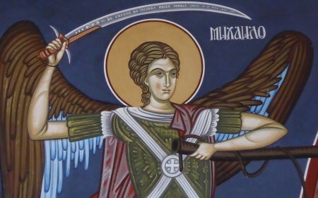 Archangel Michael - Michael, Serbia, angel, monastery