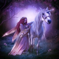 Lovely Fairy and Her Unicorn