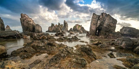 Kilvan Bay, Indonesia - indonesia, nature, beach, rocks