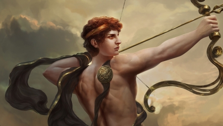 Archer - fantasy, archer, arcarius, man, art, madboni