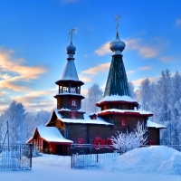 Russian Church in Winter