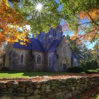 Beautiful Church in Autumn