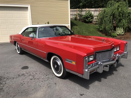 1976 Cadillac Eldorado Convertible - luxury, car, red, old-timer, convertible, cadillac, eldorado