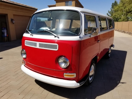 1969 Volkswagen Bus - Red, Van, Bus, Old-Timer, Volkswagen