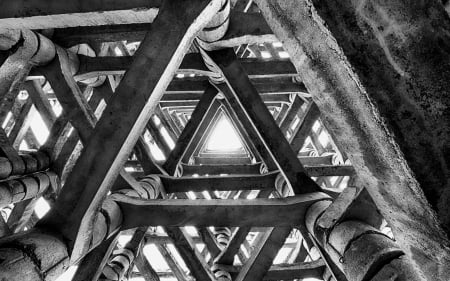 Triangular Concrete Bridge - fun, abstract, cool, 3d, bridge