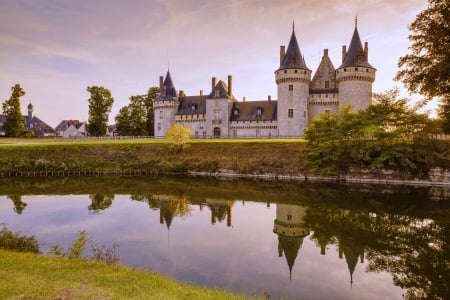 Chaumont Castle, France - river, france, reflection, castle, medieval