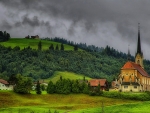 Church in the Mountains of Switzerland