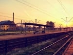 Old Train Station at Sunset