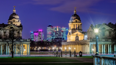 University Of Greenwich at Night - Greenwich, Building, University, Night