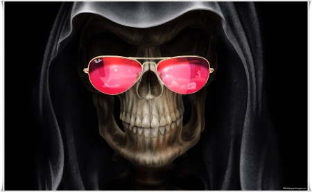 Reaper with Glasses - reaper, glasses, pink, photo, shop