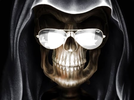 Reaper with Raybans - reaper, glasses, raybans, sun