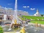 The Grand Cascade Fountains of Peterhof Palace, St Petersburg