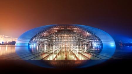 Beijing National Grand Theatre - beijing, building, grand, theatre, national