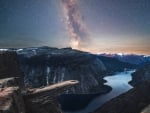 Milky Way over Troll's Tongue