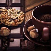 Coffee Cookies  Nuts And Cup