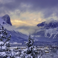 Banff National Park in Alberta, Canada in Winter