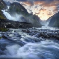 Bridge & River in Rocky Valley