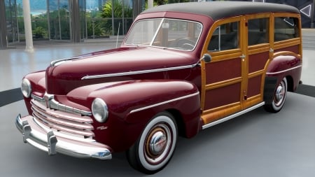 1946 Ford Super Deluxe Station Wagon - deluxe, car, old-timer, ford, woodie, super, station wagon