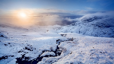 Elf Peak Sunset - blue, beauty, lovely, cool, fascinating