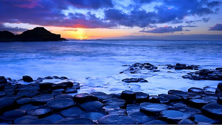 Sunset Wonder At Beaches - blue, beauty, lovely, cool, fascinating