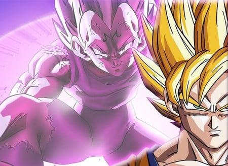 Goku y Majin Vegeta - goku, majin, vegeta