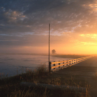 Sunset On The Walkway