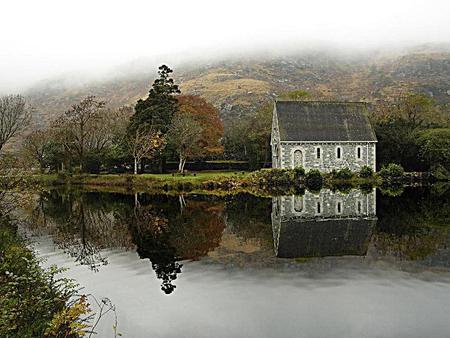 chapel near lake - lake, building