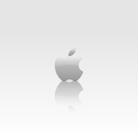 white apple logo