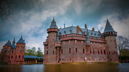 Medieval Castle - castle, water, building, medieval