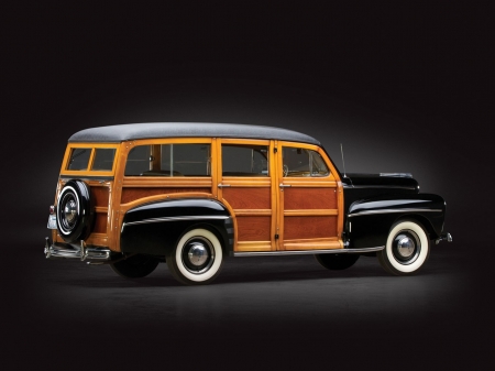 1948-Super-Deluxe-Woody - White walls, Wood Panel, 1948, Classic