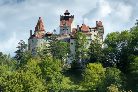 Bran Castle, Romania - forest, castle, romania, medieval