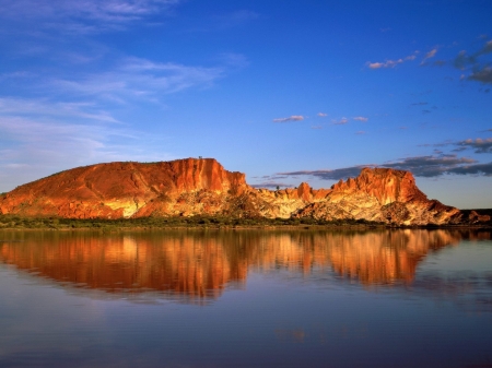 rainbow valley australia - water, rainbow, rock, valley, australia