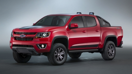 2015 Chevrolet Colorado Z71 Trail Boss 3.0 Concept - chevrolet, truck, z71, off-road, pickup, car, red, trail boss, colorado, concept