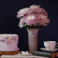 Still life with cake