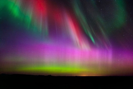 Northern Lights - Red, Pink, Black, Green