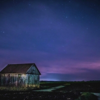 Shed in Purple Dusk