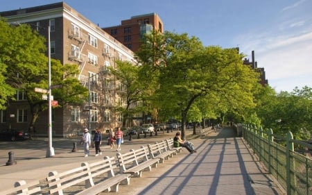 Brooklyn Heights Promenade - new york, promenade, usa, brooklyn