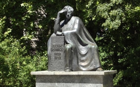 Monument of Poet in Poland - poet, monument, Poland, sculpture